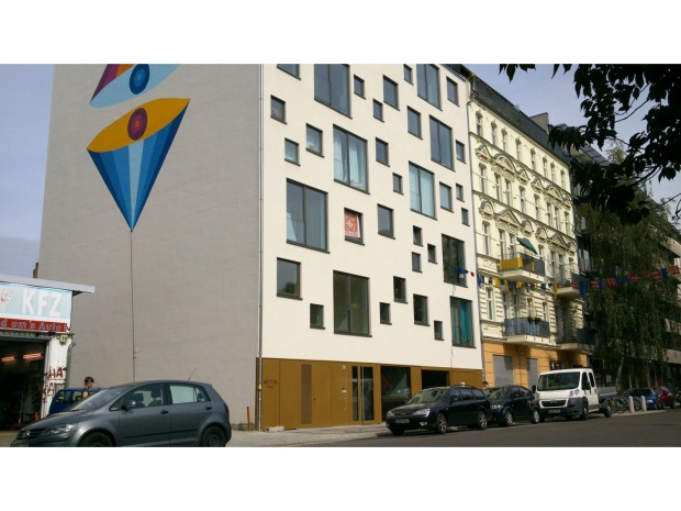 Vorderansicht Apartmenthaus Choriner Strasse Berlin